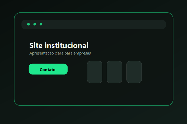 Prévia demonstrativa de site institucional