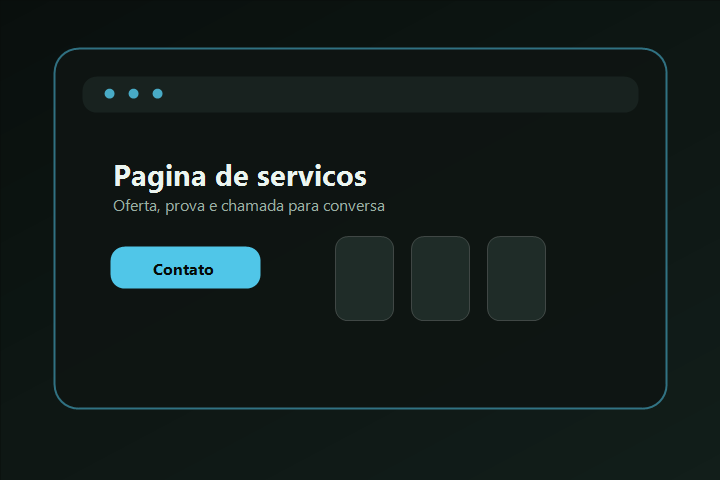 Prévia demonstrativa de página de serviços